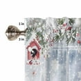 thumbnail image 5 of Merry Christmas Red Truck Curtain Valances Set Vintage Green Plaid Gift Snowflake Kitchen Curtains 36&nbsp;inch Length Rod Pocket Valance and Tiers 3 Piece Set Small Bedroom Bathroom Laundry Decor, 5 of 7