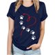 thumbnail image 2 of Fiudx Ofertas Relámpago Camiseta Informal de Manga Corta con Cuello Redondo y Estampado de Letras a La Moda para Mujer, 2 of 4