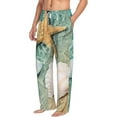 thumbnail image 2 of Xecao Starfish And Seashell Men's Straight Lounge Pajama Pants: The Ultimate in Comfortable Sleepwear, 2 of 9