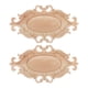 thumbnail image 1 of Apliques de madera tallada para puerta, 2 unidades, para manualidades, para decoración de muebles del hogar, 1 of 7