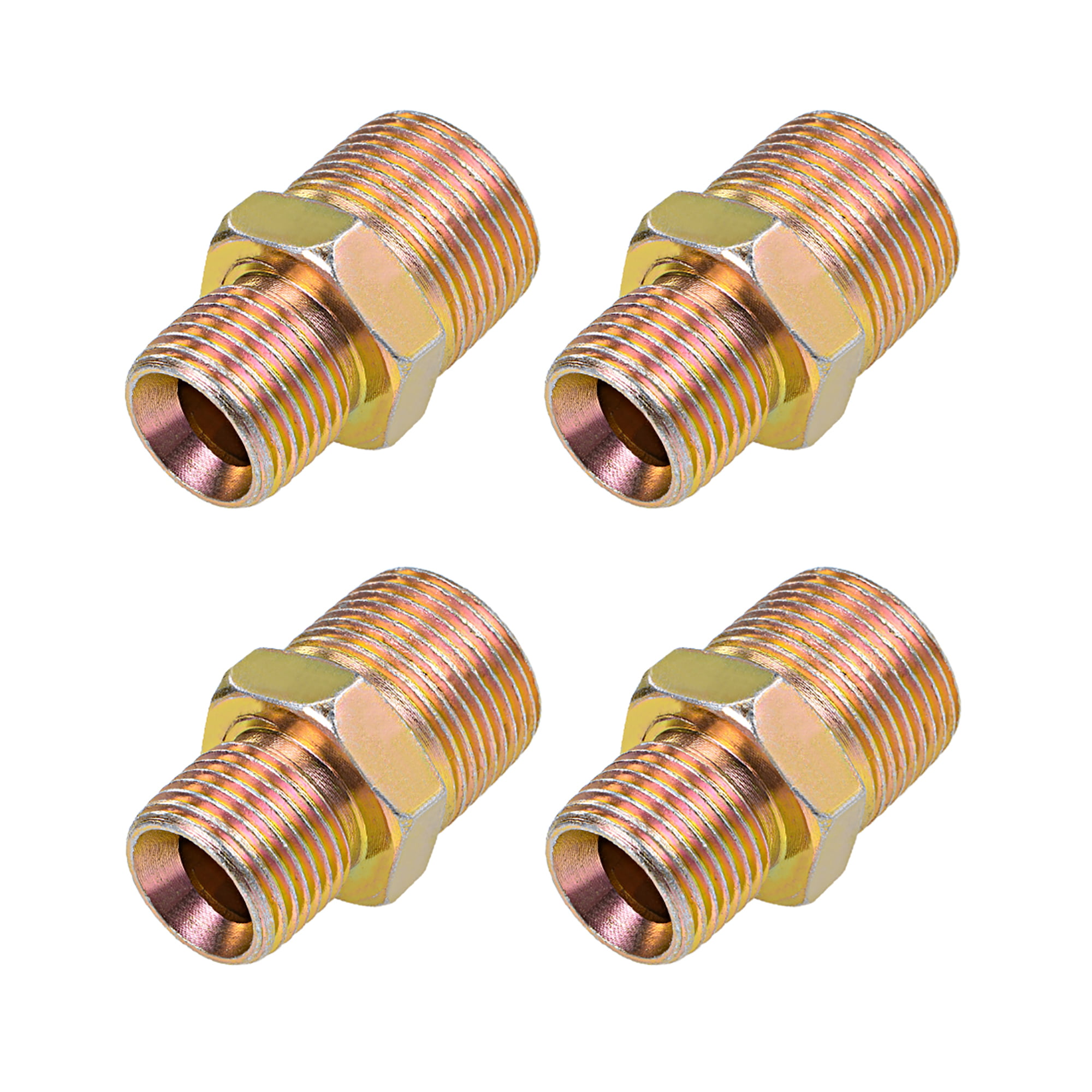 4pcs 1/4 Copper Flare Gasket Brass Pipe Fitting NPT soft copper line water fuel 