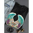 thumbnail image 3 of Illustration Owl Geometric Style T-Shirt Women -Image by Shutterstock, Female XX-Large, 3 of 4