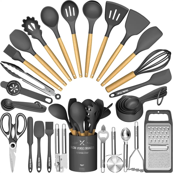Juego de utensilios de cocina Umite Chef Silicone 34 piezas con rallador