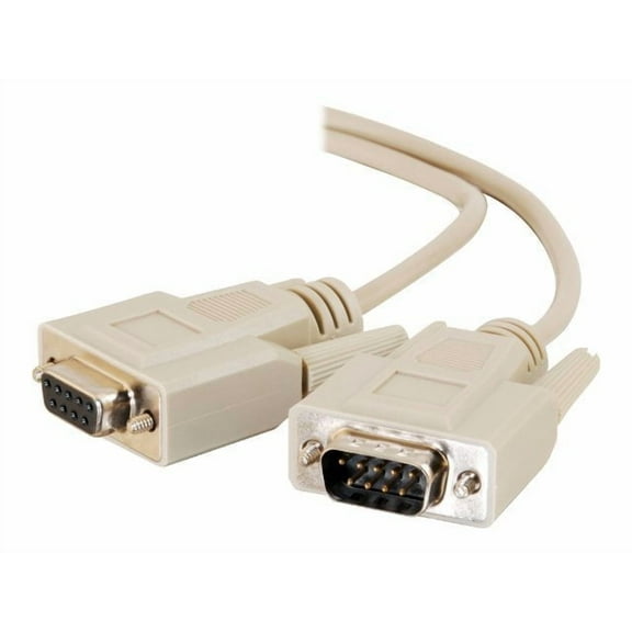 C2G 100ft DB9 M/F Extension Cable - Beige