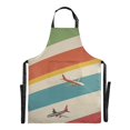 thumbnail image 6 of Yayeee Chief Kitchen Apron with Pockets for Cooking Water Resistant Unisex Adjustable Neck Strap, Colorful Plane, 6 of 7