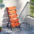 thumbnail image 3 of Outsunny 5-Tier Raised Garden Bed Plant Flower Pots w/ Leaking Holes Red, 3 of 10