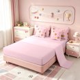 thumbnail image 3 of Manfei Kawaii Bowknot Ribbon 7pcs Queen Bedding,Softball Ball Sport Bedding Comforter Set Queen,Pink Reversible, 3 of 7