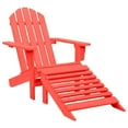 thumbnail image 1 of vidaXL Garden Adirondack Chair with Ottoman Solid Fir Wood Red, 1 of 3