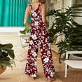 thumbnail image 4 of Roncen Women's Printed Overalls - Adjustable Strap Jumpsuit with Button Front & Multi-Pockets, Vintage Wide Leg Romper for Casual & Work, 4 of 6