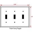 3 Gang Toggle Decorative Metal Wall Plate Beach this Way (Made in