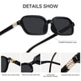 thumbnail image 5 of Square Sunglasses for Women Men Trendy Rectangular Frame UV Protection 90s Vintage Style Sun Glasses(Tortoise/G15), 5 of 6