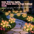 thumbnail image 5 of Oziral Solar Flowers Lights Outdoor, 2 pack Waterproof Garden Light LED Roses Solar Stakes, Patio Lawn Grave Backyard Pathway Yard Decor, 8 Modes, 5 of 9