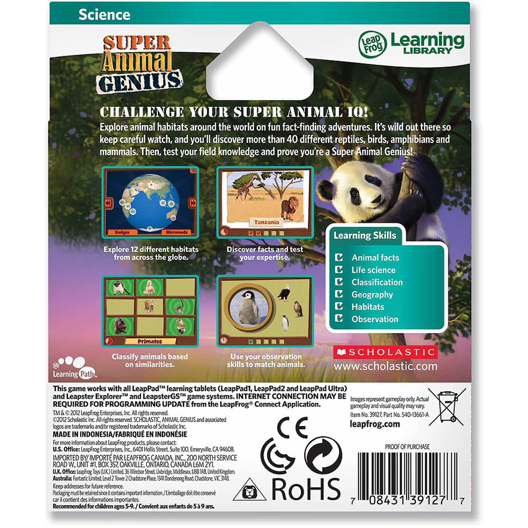 LeapFrog Explorer™ Game Cartridge: Animal Genius - English Version