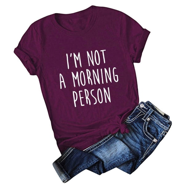Gibobby Casual Playera de Manga Corta para Mujer Sack WomensO-Neck Short Fashion Pocket Plus Algodón Manga Tamaño Tee Casual Top Blusa de mujer(Vino,M)