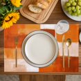 thumbnail image 4 of Burnt Orange Geometric Placemats Set of 6, Watercolor Ombre Modern Abstract Art Placemats for Dining Table, Place Mats for Kitchen Tabletop, Waterproof Wipeable Dining Table Mats Set, 4 of 9