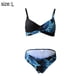 thumbnail image 2 of Traje de baño de dos piezas con escote en V y estampado de leopardo sexy para mujer - Azul, 2 of 6