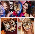 thumbnail image 4 of 2 máscaras de leopardo para Halloween, media máscara de leopardo para Halloween, máscara de leopardo para mascarada, 4 of 8