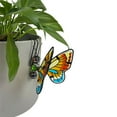thumbnail image 1 of Art Glass Flower Pot Pendant, Metal Craft Insect Decor, Hand-Painted Greenery, Unique Home Accent, For Living Room, Wall Hanging Ornament, Glass & Metal Construction, Modern Art Style, Durable, 1 of 8