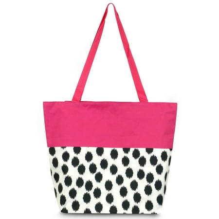 - Zodaca Large All Purpose Lightweight Handbag Shopping Travel Tote Carry Shoulder Zipper Bag