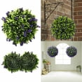 thumbnail image 3 of Bgsha Fake Plant Home Decor Artificial Lavender Topiary Ball Flower Hanging Basket, 3 of 4