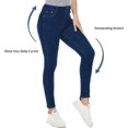 thumbnail image 2 of Jeans de mujer de talle alto ajustados elásticos suaves ajustados desgastados cómodos Jeggings clásicos pantalones de mezclilla 132-blue4, 2 of 5