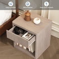 thumbnail image 5 of Gianna Nightstand with Drawer and Open Shelf, Mid Century Fluted End Table for Bedroom, Living Room and Office, White, 5 of 7