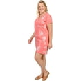 thumbnail image 4 of INGEAR Women’s Beach Swimsuit Cover Up, Short Cotton Shift Dress with Pockets, Pink ,2XL, 4 of 7