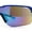 Bleu - Miroir Arc en Ciel, variante sur Lunettes de Soleil Sport Enveloppantes Classiques des Années 90 pour Hommes à Demi-Cerclage en Plastique Blanc Argenté Miroir
