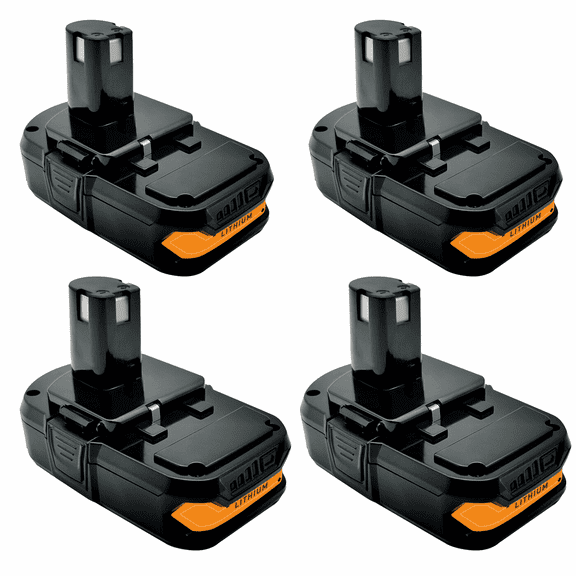 4Pack 3600mAh P102 for Ryobi 18V Battery Replacement Lithium-ion Black Battery Compatible with P102 P103 P104 P105 P107 P108 P109 P122 P190
