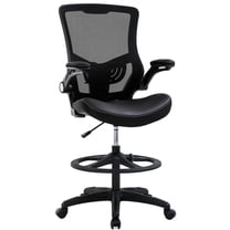 BestOffice Ergonomic Office Chair with Footrest, Lumbar Support, Swivel Rolling for Men, Women(Black)