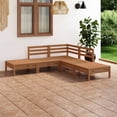 thumbnail image 1 of vidaXL 5 Piece Garden Lounge Set Solid Pinewood Honey Brown, 1 of 5