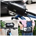 thumbnail image 5 of SHAR Bicycle Handlebar Bag Waterproof Bike Bucket Bag with Touch Screen Bike Front Storage Bag Large Capacity Bike Front Frame Pack-Grey, 5 of 5