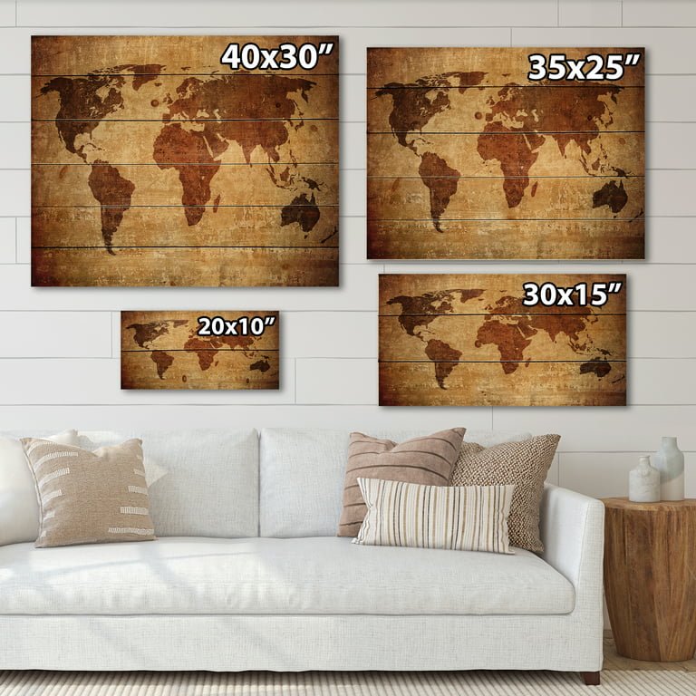 LED Light 3D Wood World Map for Wall Decor - Home Decor World Map with 6ft Power Cord - 3D Wood World Map Wall Art for Home & Kitchen or Office 