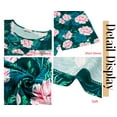 thumbnail image 6 of Fantaslook Womens Plus Size Tops Tunic Short Sleeve Shirts Floral Blouses Loose Summer Tops, 6 of 9