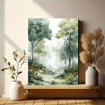 thumbnail image 6 of Misty Forest Path Canvas Print Wall Art for Living Room Bedroom Office Entryway Hallway Home Decor, 6 of 8