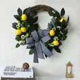 thumbnail image 3 of Lemon Wreath - 17 Inch Large Summer Fall Wreath for Door, Front Door, Yellow & Green, 3 of 6