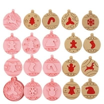 10Pcs Christmas Element Biscuit Mould Chocolate Cookie Cutter Baking Tool Set Cookie Stamps for Baking Shop Kitchen Use