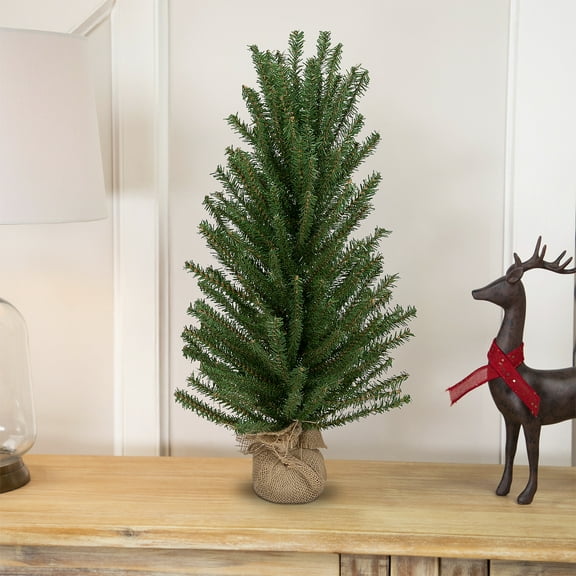 Northlight 2 FT Traditional Scottsdale Mini Pine Artificial Christmas Tree with Burlap, Unlit