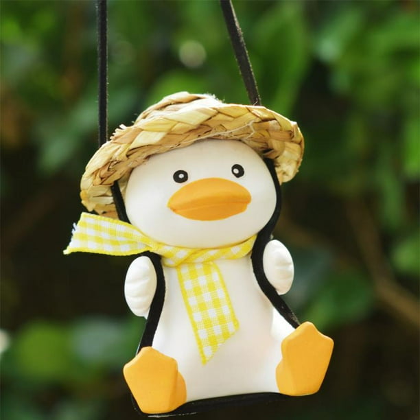 Portable Auto Rearview Mirror Ornaments Swing Duck Cute Pendant Practical Car Decoration Accessories Car Pendant Universal08China He Qiyong unisex