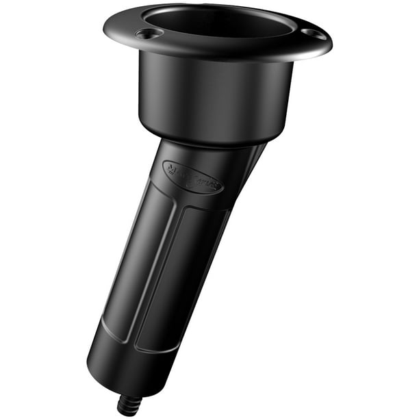 Mate Series P1015DB 15 deg Plastic Rod Cup Holder Drain Round Top Black