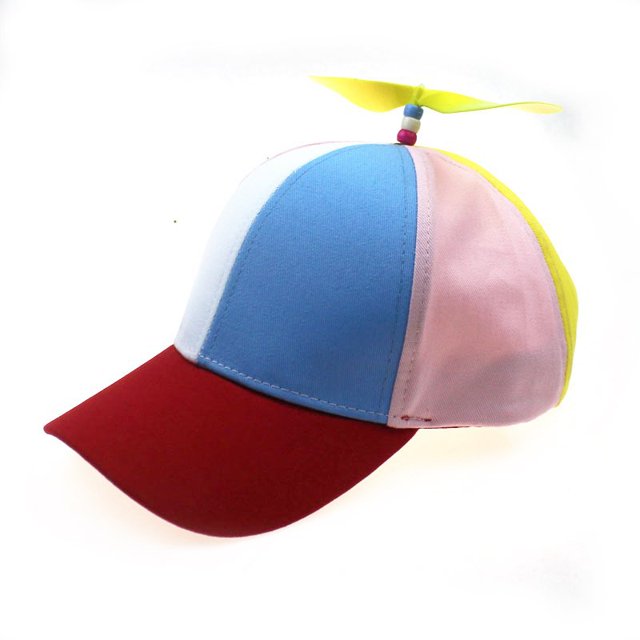 Gorra de béisbol con forma de libélula de bambú con hélice desmontable, gorra para padres e hijos para primavera y verano para niños