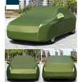 thumbnail image 3 of Miulika Full Car Cover Windproof Protection Waterproof for Sedan Wagon 2 Layer Green, 3 of 9