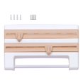 thumbnail image 2 of Soporte multiusos para toallas de papel, estante de almacenamiento para especias, soporte de corte de película adhesiva de plástico para botella de marrón Soledad Bandeja de almacenamiento, 2 of 10