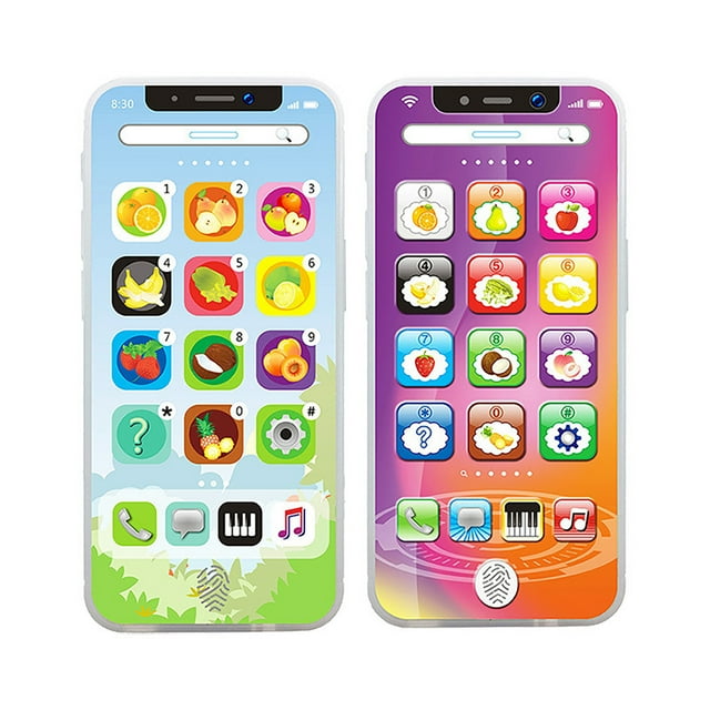 Sentmoon Girls Toys Christmas Toys Screen-Free Entertainment Smart Phone Toy Play Cell Phone Recharable Mobile Cellphone With LED Educational Machine For Girls Kids Birthday Gifts
