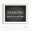Parking Vintage Chalkboard Wedding Directional Signs, Double-Sided