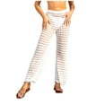 thumbnail image 2 of Pitauce Women's Hollow Out Crochet Knit High Waisted Swimming Trunks Coverups Summer Beach Bikini Swimsuits Pants Swimsuit Coverups, 2 of 5