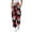Orange, variant on Women's Gothic Skull Rose Butterfly Print Casual Pants, High Waist Elastic Drawstring Lounge Trousers with Pockets