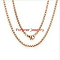 thumbnail image 5 of Wholesale 3/4mm Stainless Steel Rose Gold Rolo Box Chain Men Women Necklace 10PC, 5 of 5