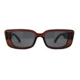 thumbnail image 1 of Womens Mod Square Cat Eye Plastic Fashion Sunglasses Brown Black, 1 of 4