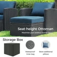 thumbnail image 7 of Royalcraft 6 Pieces Patio Furniture Set, All Weather PE Wicker Rattan Outdoor Sectional Sofa with Storage Box and Cushion, Outdoor Furniture for Lawn Backyard Poolside Porch, 7 of 7